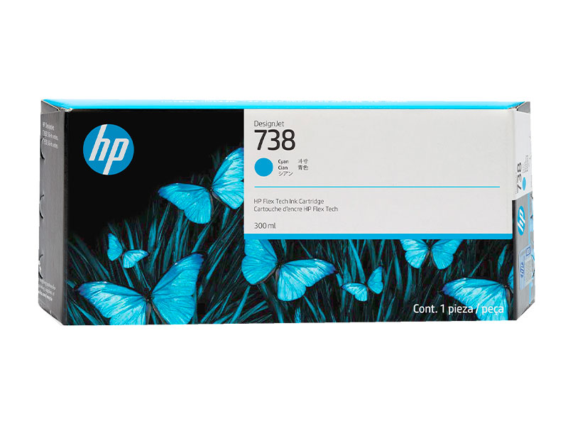 Tinta hp 738 CYAN 676M7A Desing Jet T850,T950 300 ML