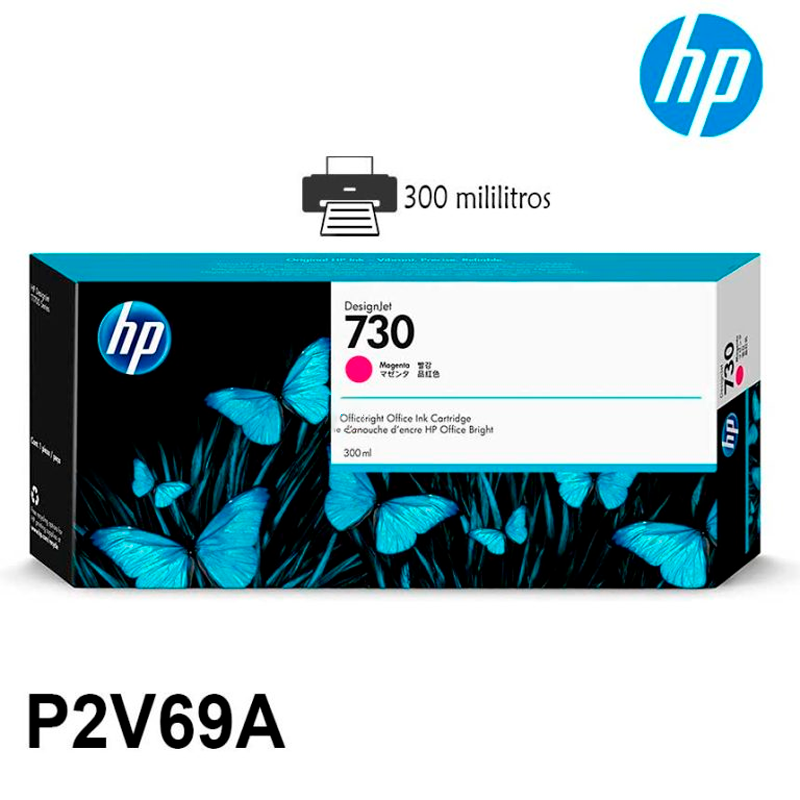 Tinta Hp P2V69A 730 300ml Magenta Original