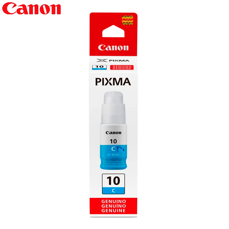 Botella de Tinta Canon GI10C Cyan rinde 7700 páginas 70ml
