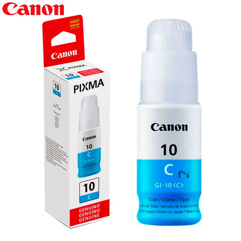 Botella de Tinta Canon GI10C Cyan rinde 7700 páginas 70ml - Imagen 3